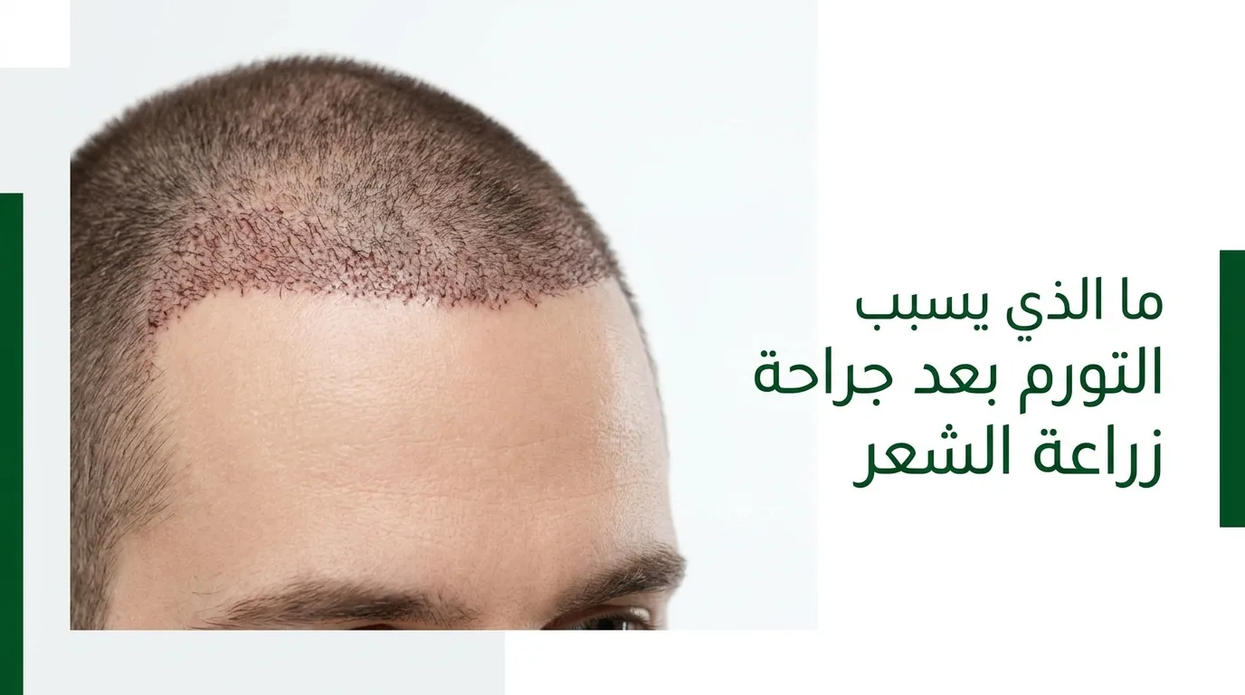 ما الذي يسبب التورم بعد جراحة زراعة الشعر؟
